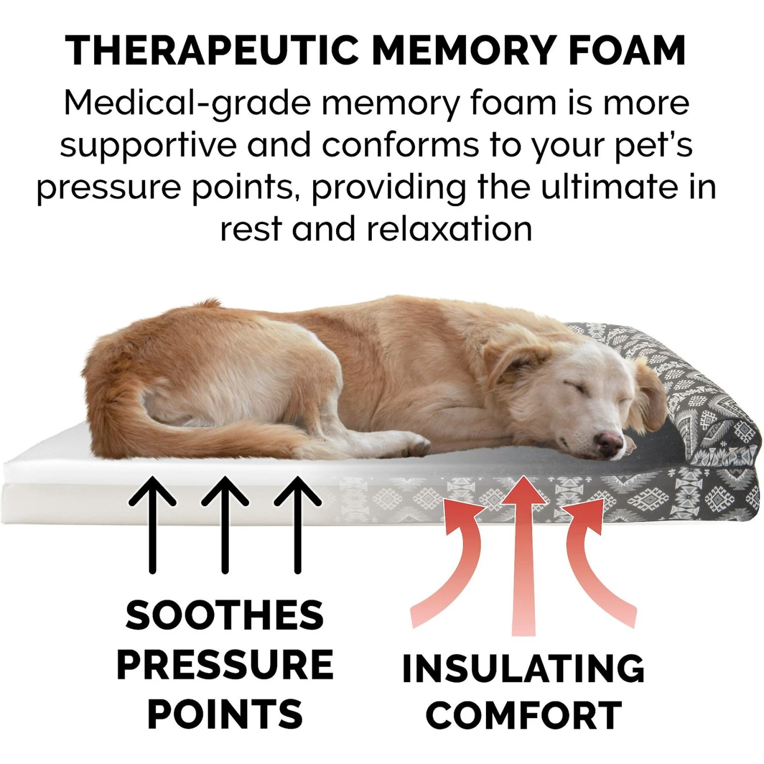 FurHaven Southwest Kilim Memory Foam Deluxe Chaise Dog & Cat Bed 9 FurHaven Southwest Kilim Memory Foam Deluxe Chaise Dog & Cat Bed - Image 7