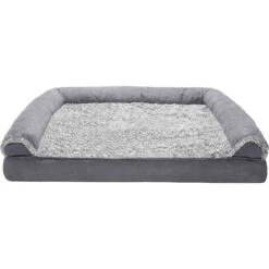 FurHaven Faux Fur & Suede Memory Foam Sofa Dog & Cat Bed -Blue Buffalos Shop 244428 PT2. AC SS1800 V1606815769