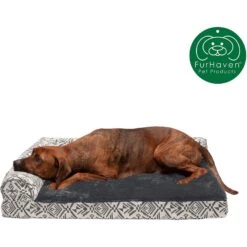 FurHaven Southwest Kilim Cooling Gel Deluxe Chaise Dog & Cat Bed 14 FurHaven Southwest Kilim Cooling Gel Deluxe Chaise Dog & Cat Bed -Blue Buffalos Shop 244452 PT3. AC SS1800 V1602308474