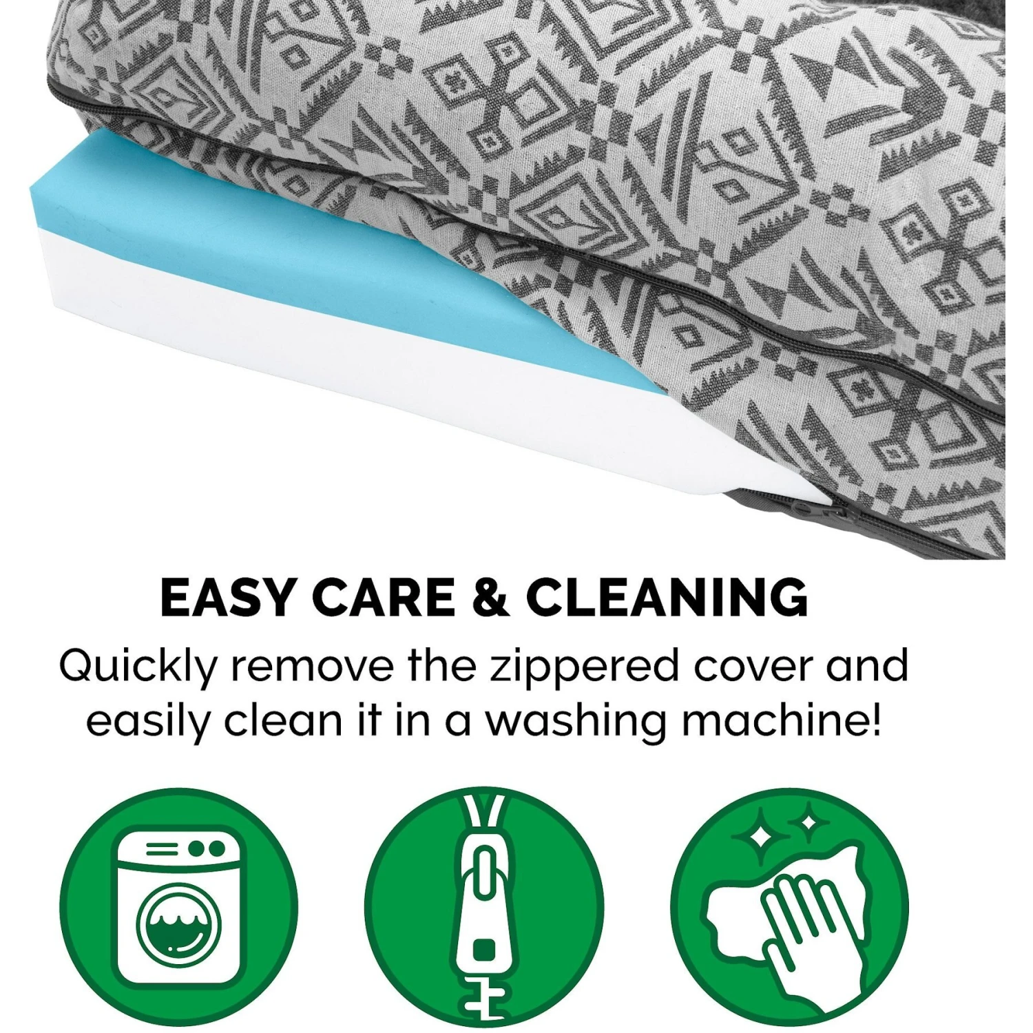 FurHaven Southwest Kilim Cooling Gel Deluxe Chaise Dog & Cat Bed 10 FurHaven Southwest Kilim Cooling Gel Deluxe Chaise Dog & Cat Bed - Image 8