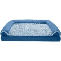 FurHaven Faux Fur & Suede Cooling Gel Sofa Dog & Cat Bed -Blue Buffalos Shop 244475 PT2. AC SS1800 V1606818429