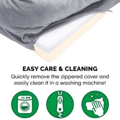 FurHaven Velvet Waves Perfect Comfort Memory Foam Bolster Cat & Dog Bed With Removable Cover -Blue Buffalos Shop 244642 PT7. AC SS1800 V1602815481