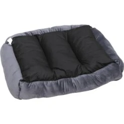 HappyCare Textiles Rectangle Ultra-Soft Bolster Cat & Dog Bed -Blue Buffalos Shop 245758 PT3. AC SS1800 V1596056764