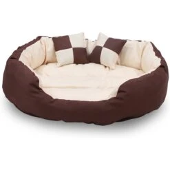 HappyCare Textiles Durable Oval Bolster Cat & Dog Bed -Blue Buffalos Shop 245767 PT1. AC SS1800 V1596059782