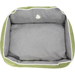 HappyCare Textiles High Back Rectangle Bolster Cat & Dog Bed -Blue Buffalos Shop 245773 PT3. AC SS1800 V1596057356