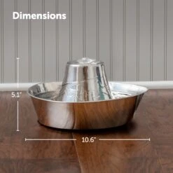 PetSafe Seaside Stainless Steel Cat Water Fountain, 60-oz -Blue Buffalos Shop 247079 PT2. AC SS1800 V1663967510