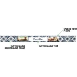 Frisco Boho Damask Ceramic Personalized Dog & Cat Bowl -Blue Buffalos Shop 250833 PT1. AC SS1800 V1602630984