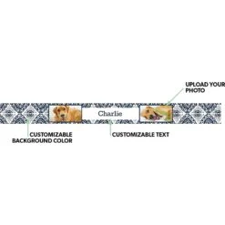 Frisco Boho Damask Ceramic Personalized Dog Bowl -Blue Buffalos Shop 250835 PT1. AC SS1800 V1602637275