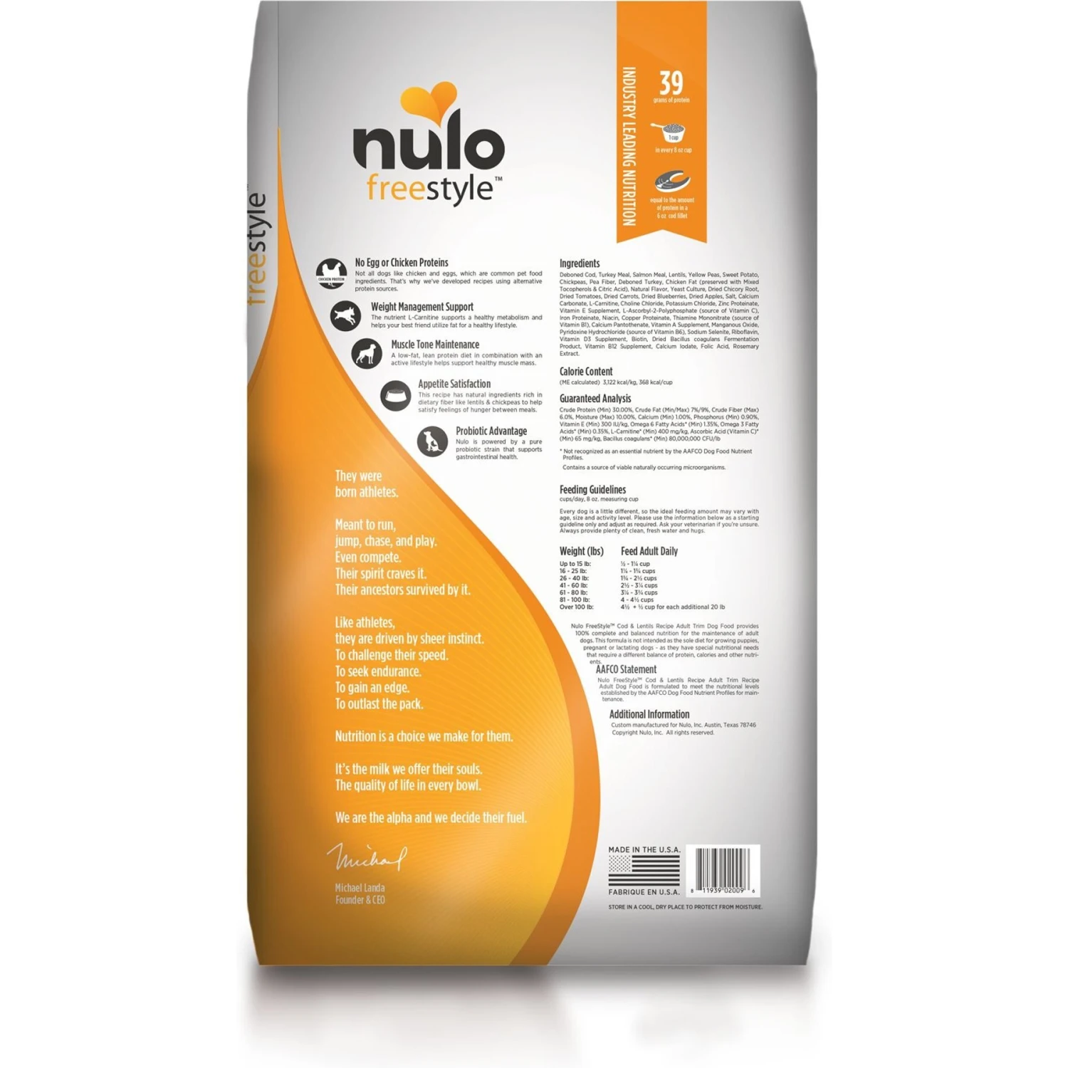 Nulo Freestyle Cod & Lentils Recipe Grain-Free Adult Trim Dry Dog Food 4 Nulo Freestyle Cod & Lentils Recipe Grain-Free Adult Trim Dry Dog Food - Image 2