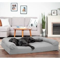 FurHaven Quilted Full Support Orthopedic Sofa Dog & Cat Bed