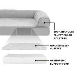 FurHaven Quilted Full Support Orthopedic Sofa Dog & Cat Bed -Blue Buffalos Shop 251838 PT5. AC SS1800 V1611070692