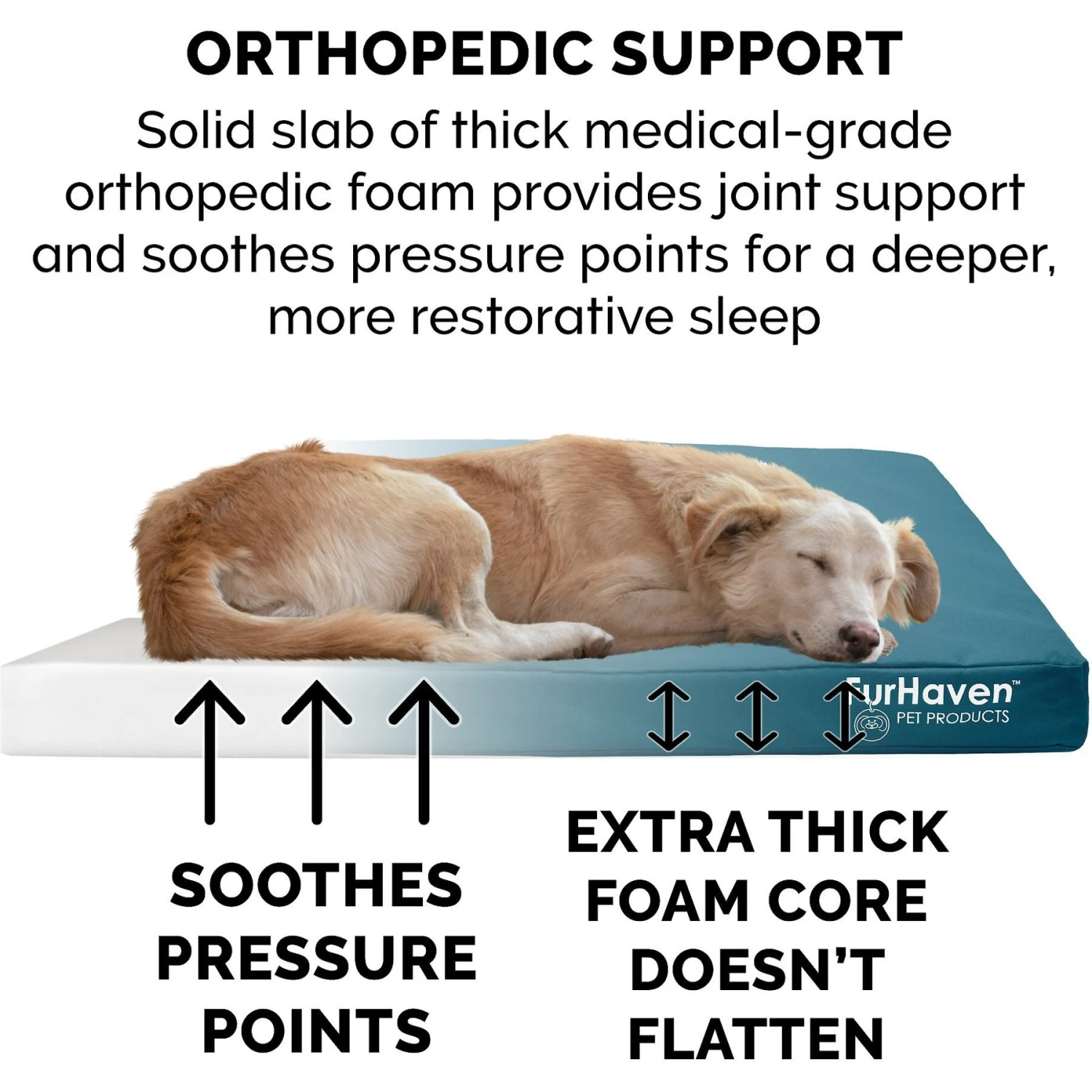 FurHaven Deluxe Oxford Full Support Dog & Cat Bed With Removable Cover 9 FurHaven Deluxe Oxford Full Support Dog & Cat Bed With Removable Cover - Image 7