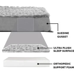 FurHaven NAP Ultra Plush Full Support Orthopedic Deluxe Dog & Cat Bed -Blue Buffalos Shop 251906 PT5. AC SS1800 V1613803889
