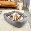 Frisco Rectangular Personalized Bolster Dog Bed W/Removable Cover, Dark Gray, X-Large -Blue Buffalos Shop 252611 MAIN. AC SS1800 V1604499112