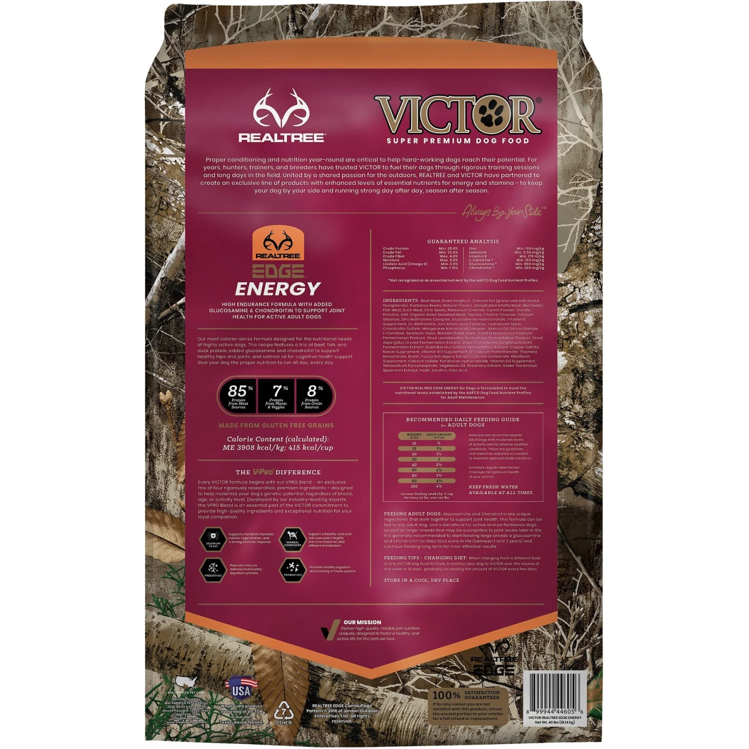 VICTOR Realtree EDGE ENERGY Dry Dog Food 4 VICTOR Realtree EDGE ENERGY Dry Dog Food - Image 2