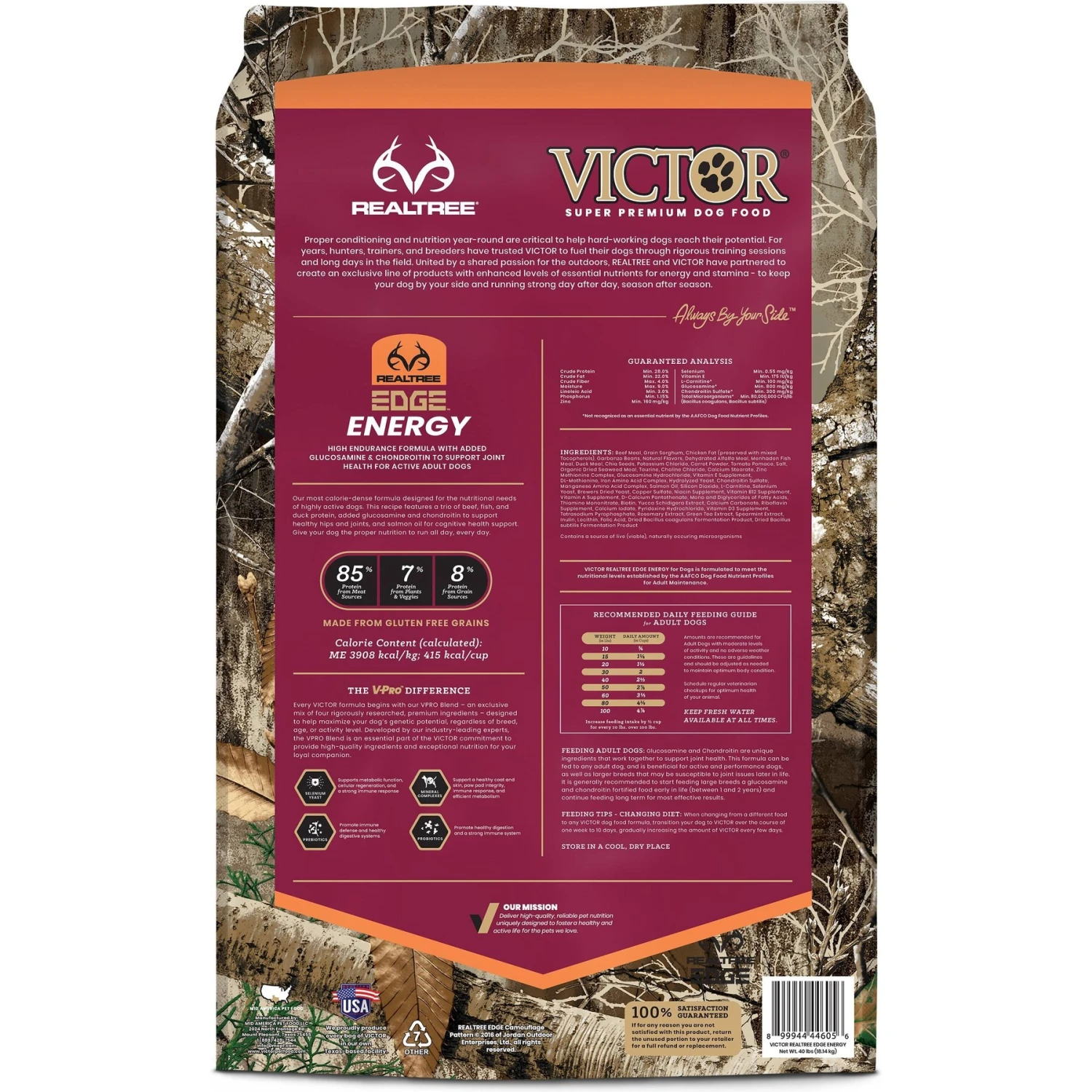 VICTOR Realtree EDGE ENERGY Dry Dog Food 5 VICTOR Realtree EDGE ENERGY Dry Dog Food - Image 3