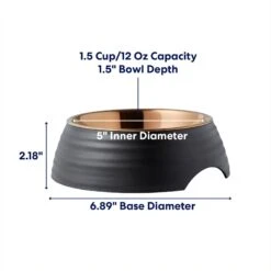 Frisco Matte Black Design Light Copper Stainless Steel Dog & Cat Bowl 11 Frisco Matte Black Design Light Copper Stainless Steel Dog & Cat Bowl -Blue Buffalos Shop 253051 PT1. AC SS1800 V1685732020