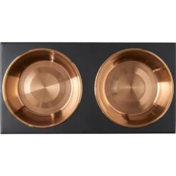 Frisco Copper Stainless Steel Elevated Foldable Double Dog & Cat Bowls -Blue Buffalos Shop 253060 PT4. AC SS1800 V1616595727