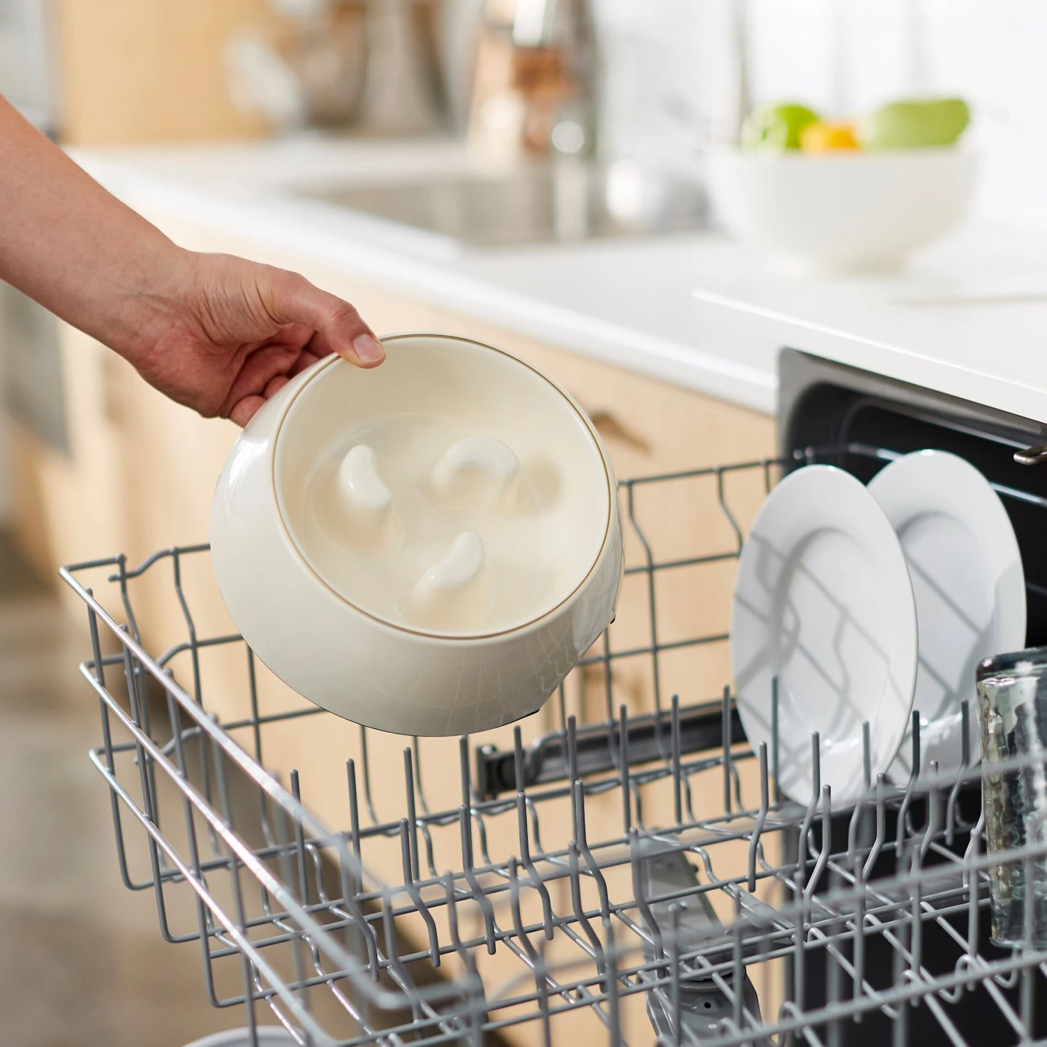 Frisco Melamine Slow Feed Dog & Cat Bowl With Gold Trim 10 Frisco Melamine Slow Feed Dog & Cat Bowl With Gold Trim - Image 8