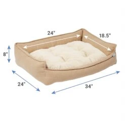 Frisco Faux Felt Flange Edge Bolster Cat & Dog Bed -Blue Buffalos Shop 255166 PT1. AC SS1800 V1616592773