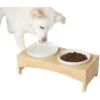 Frisco Ceramic Dog & Cat Double Diner With Elevated Wood Stand -Blue Buffalos Shop 256052 MAIN. AC SS1800 V1616074701