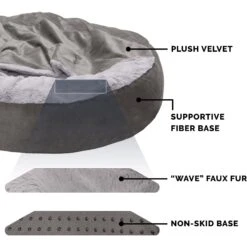 FurHaven Wave Covered Pillow Cat & Dog Bed 15 FurHaven Wave Covered Pillow Cat & Dog Bed -Blue Buffalos Shop 258985 PT4. AC SS1800 V1604109812
