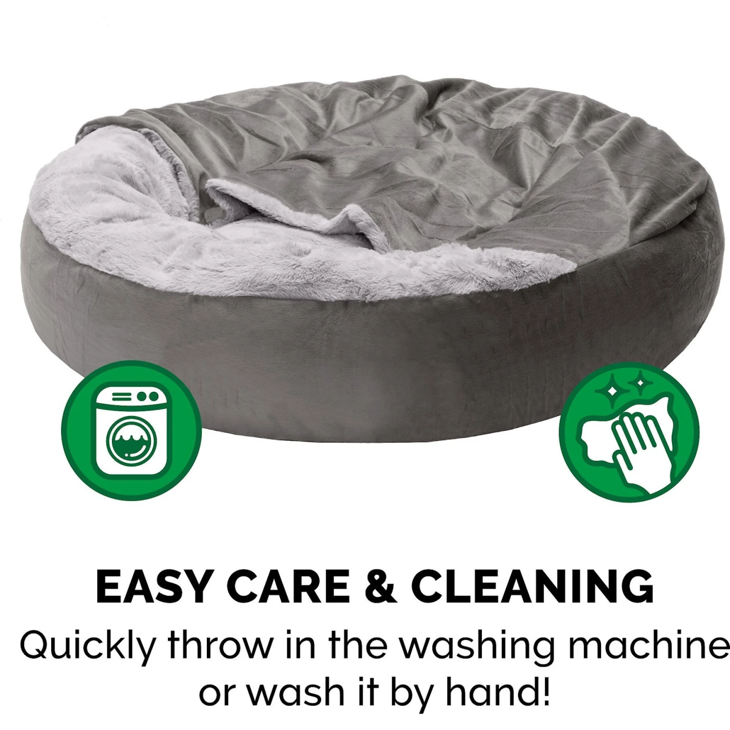 FurHaven Wave Covered Pillow Cat & Dog Bed 9 FurHaven Wave Covered Pillow Cat & Dog Bed - Image 7