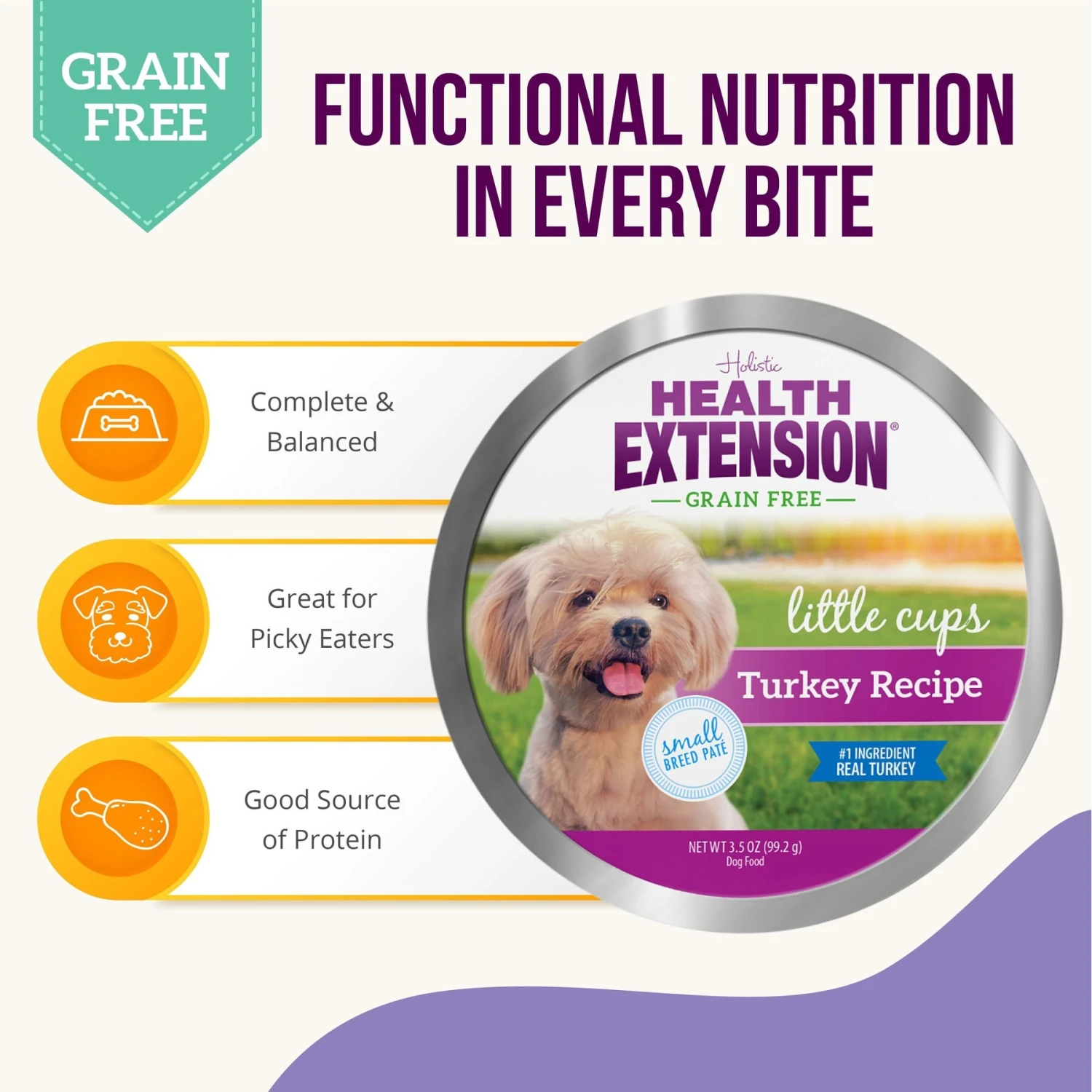 Health Extension Little Cups Chicken & Turkey Recipe Variety Pack Small Breed Grain-Free Wet Puppy Food 6 Health Extension Little Cups Chicken & Turkey Recipe Variety Pack Small Breed Grain-Free Wet Puppy Food - Image 4