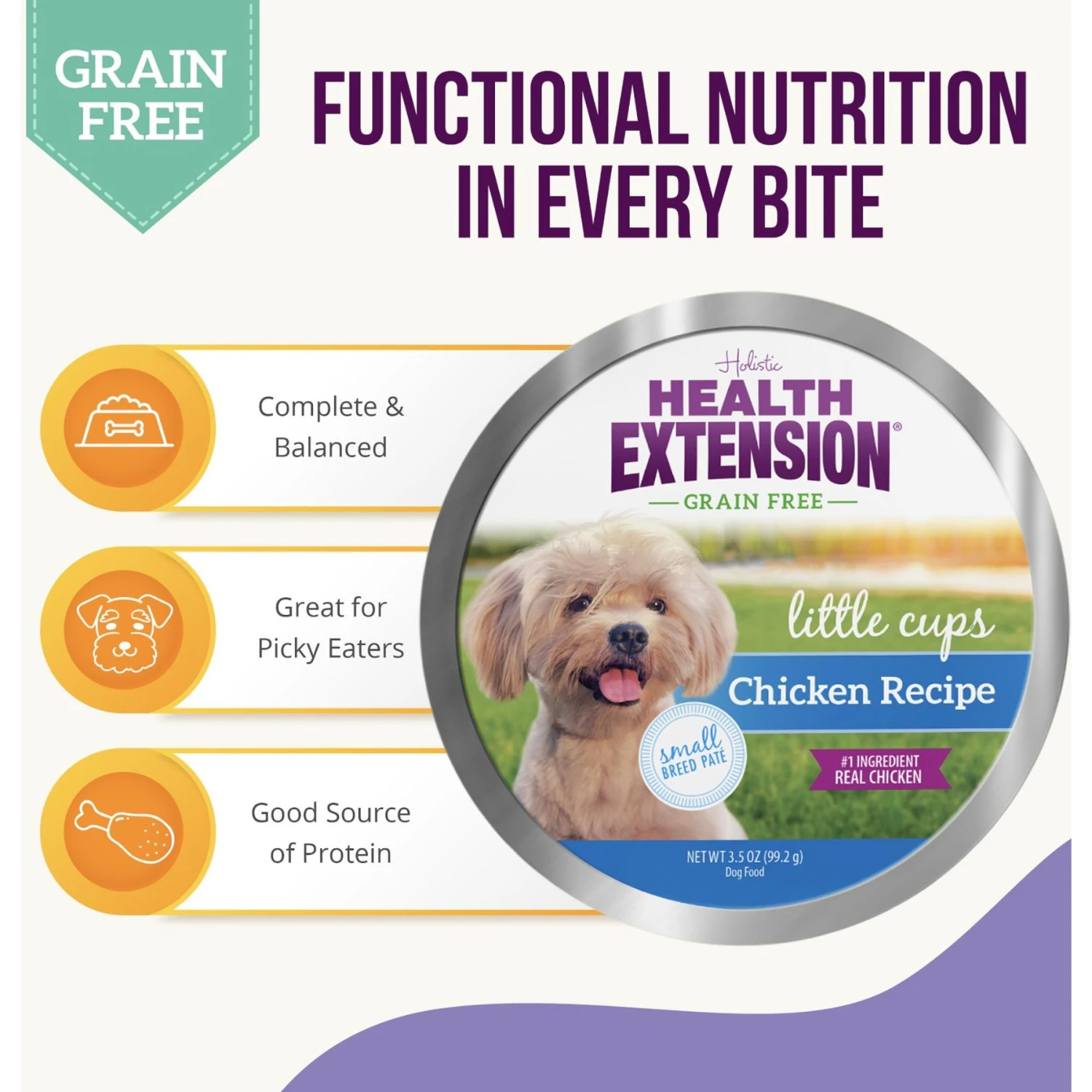 Health Extension Little Cups Chicken & Turkey Recipe Variety Pack Small Breed Grain-Free Wet Puppy Food 7 Health Extension Little Cups Chicken & Turkey Recipe Variety Pack Small Breed Grain-Free Wet Puppy Food - Image 5