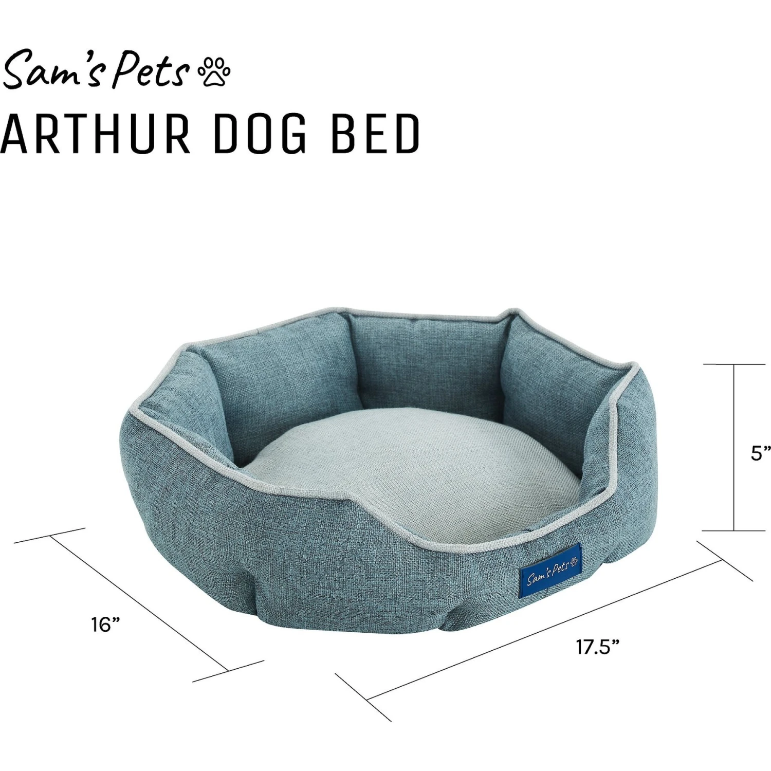 Sam's Pets Arthur Hexagon Dog Bed 11 Sam's Pets Arthur Hexagon Dog Bed - Image 9