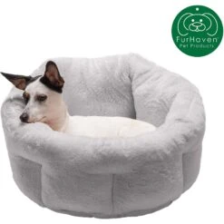 FurHaven Luxury Faux Fur Self-Warming Hi-Lo Donut Cat & Dog Bed 14 FurHaven Luxury Faux Fur Self-Warming Hi-Lo Donut Cat & Dog Bed -Blue Buffalos Shop 262932 PT3. AC SS1800 V1606783042