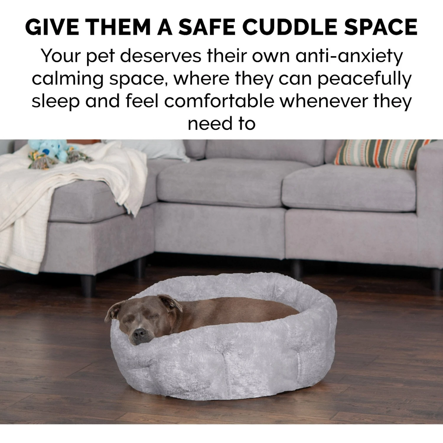 FurHaven Luxury Faux Fur Self-Warming Hi-Lo Donut Cat & Dog Bed 10 FurHaven Luxury Faux Fur Self-Warming Hi-Lo Donut Cat & Dog Bed - Image 8