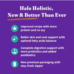 Halo Holistic Vegan Complete Digestive Health Plant-Based Recipe With Kelp Adult Formula Dry Dog Food -Blue Buffalos Shop 263687 PT3. AC SS1800 V1675440121