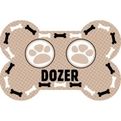 Bungalow Flooring Dog Bone Bowls Personalized Dog Placemat