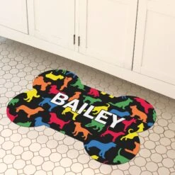 Bungalow Flooring Dog Bone Shaped Personalized Dog Placemat -Blue Buffalos Shop 263755 PT2. AC SS1800 V1615506708