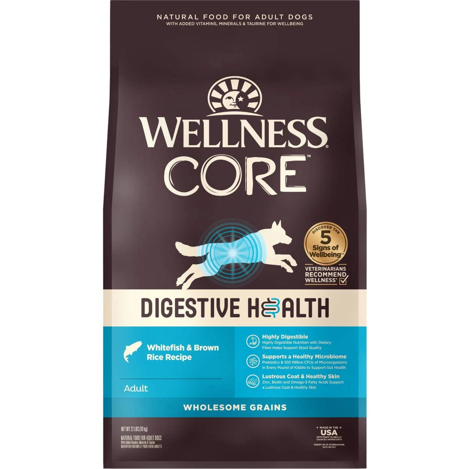 Wellness CORE Digestive Health Wholesome Grains Whitefish & Brown Rice Recipe Dry Dog Food 3 Wellness CORE Digestive Health Wholesome Grains Whitefish & Brown Rice Recipe Dry Dog Food