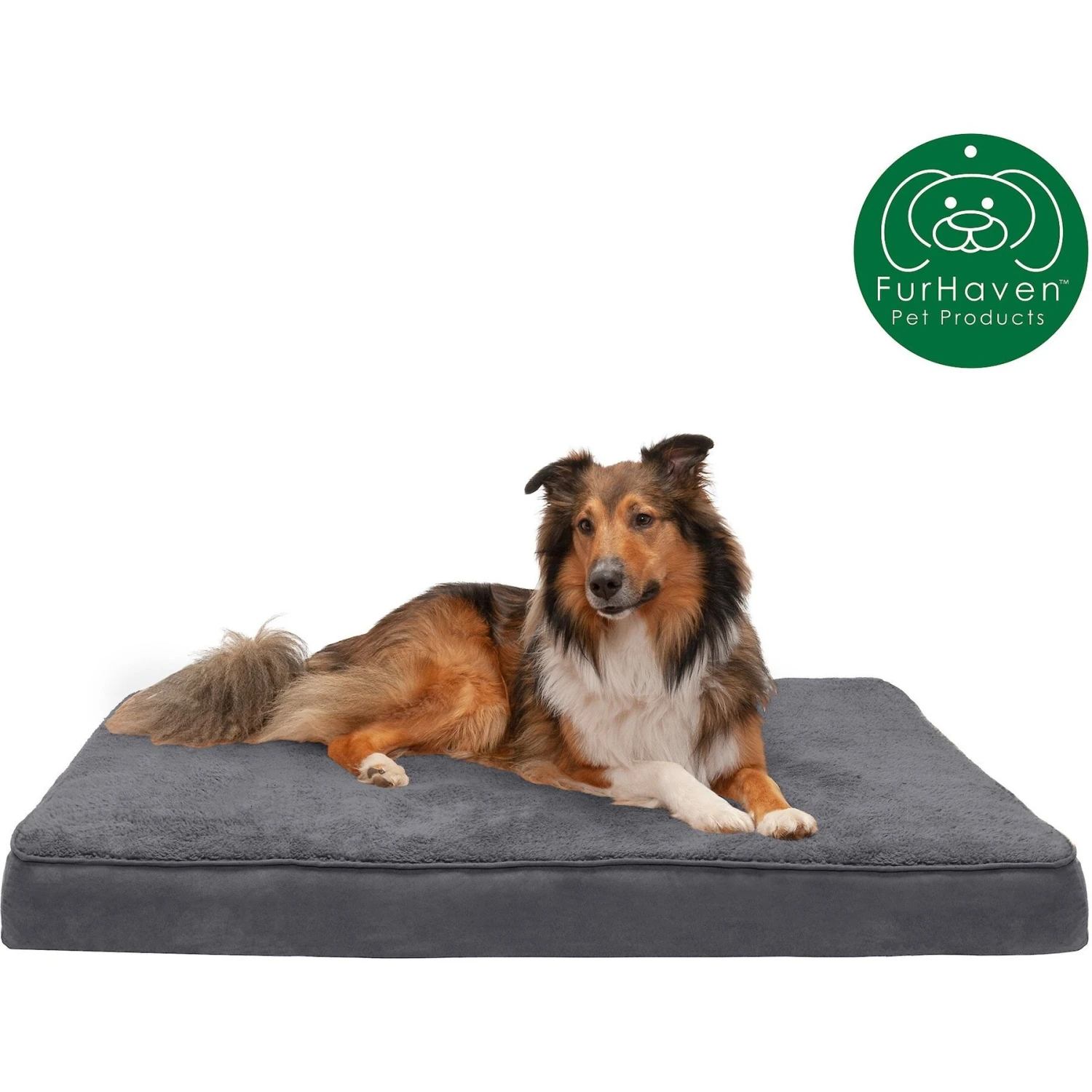 FurHaven Terry Deluxe Memory Foam Pillow Cat & Dog Bed With Removable Cover 6 FurHaven Terry Deluxe Memory Foam Pillow Cat & Dog Bed With Removable Cover - Image 4
