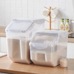 Hanamya BPA Free Pet Food Storage Container & Measuring Cup, White -Blue Buffalos Shop 268707 PT2. AC SS1800 V1660706055