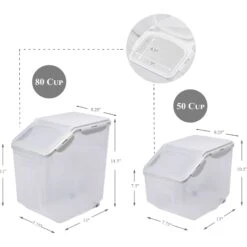 Hanamya BPA Free Pet Food Storage Container & Measuring Cup, White -Blue Buffalos Shop 268707 PT3. AC SS1800 V1660706055