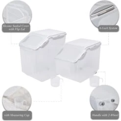 Hanamya BPA Free Pet Food Storage Container & Measuring Cup -Blue Buffalos Shop 268711 PT2. AC SS1800 V1611092191