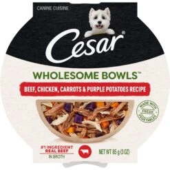 Cesar Wholesome Bowls Beef, Chicken, Potatoes & Carrots Recipe Small Breed Adult Wet Dog Food