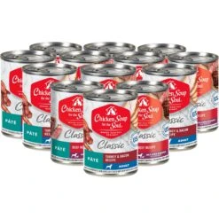 Chicken Soup For The Soul Classic Turkey & Bacon Recipe & Beef Pate Recipe Wet Dog Food, 13-oz Can, Case Of 12