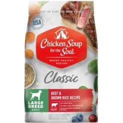 Chicken Soup For The Soul Beef & Brown Rice Recipe Large Breed Adult Dry Dog Food, 28-lb Bag