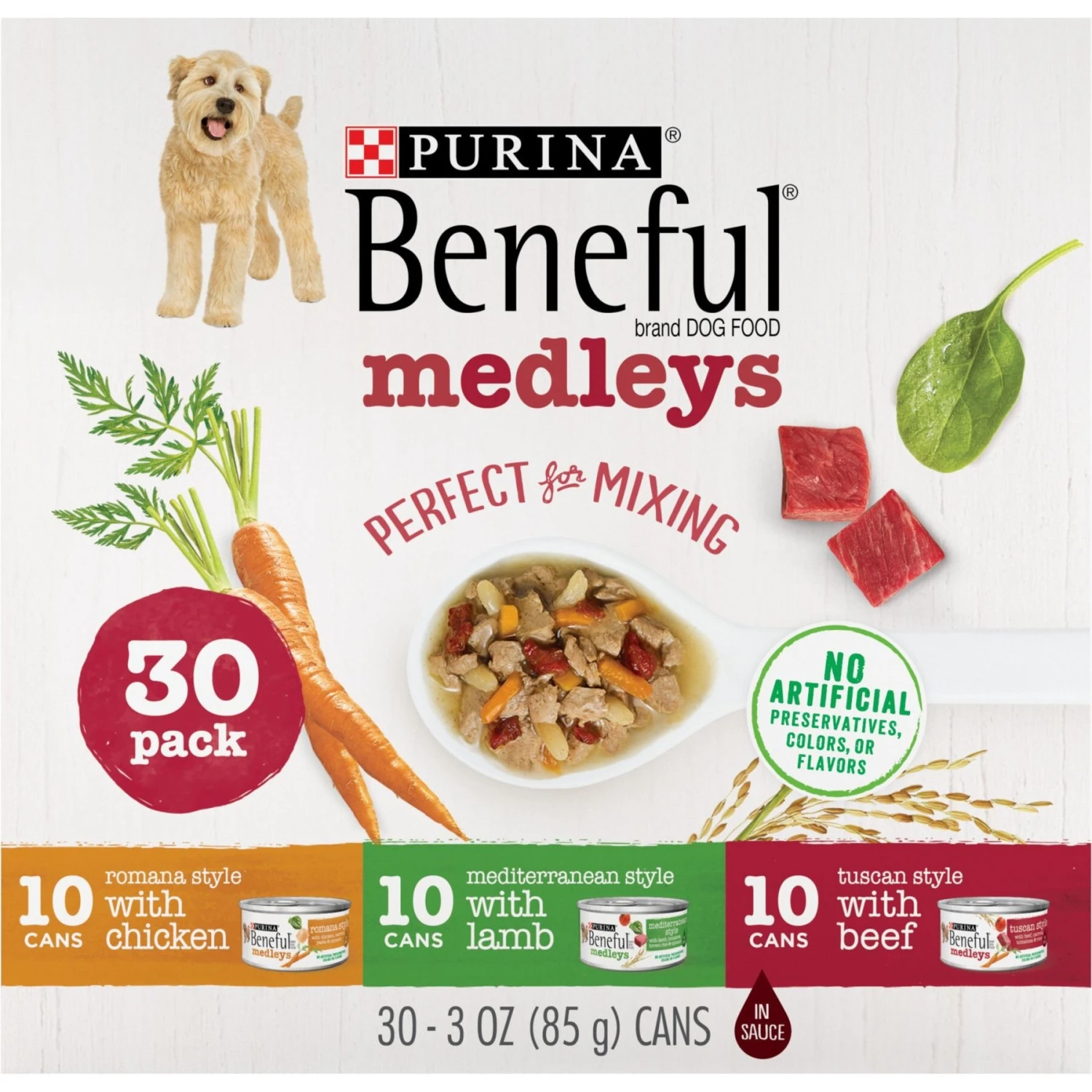 Purina Beneful Medleys Tuscan, Romana & Mediterranean Style Variety Pack Wet Dog Food 3 Purina Beneful Medleys Tuscan, Romana & Mediterranean Style Variety Pack Wet Dog Food