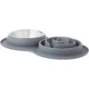 Frisco Silicone Stainless Steel Double Diner Slow Feeder Dog & Cat Bowl, Grey, 3 Cup 2 Frisco Silicone Stainless Steel Double Diner Slow Feeder Dog & Cat Bowl, Grey, 3 Cup -Blue Buffalos Shop 277549 MAIN. AC SS1800 V1627933934