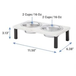 Frisco Marble Elevated Stainless Steel Double Diner Dog & Cat Bowls 9 Frisco Marble Elevated Stainless Steel Double Diner Dog & Cat Bowls -Blue Buffalos Shop 277559 PT1. AC SS1800 V1628861535