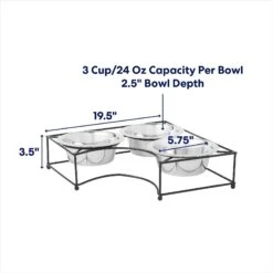 Frisco Multi Pet Feeding Corner 3-Bowls Stainless Steel Dog & Cat Bowl -Blue Buffalos Shop 277561 PT1. AC SS1800 V1692728246