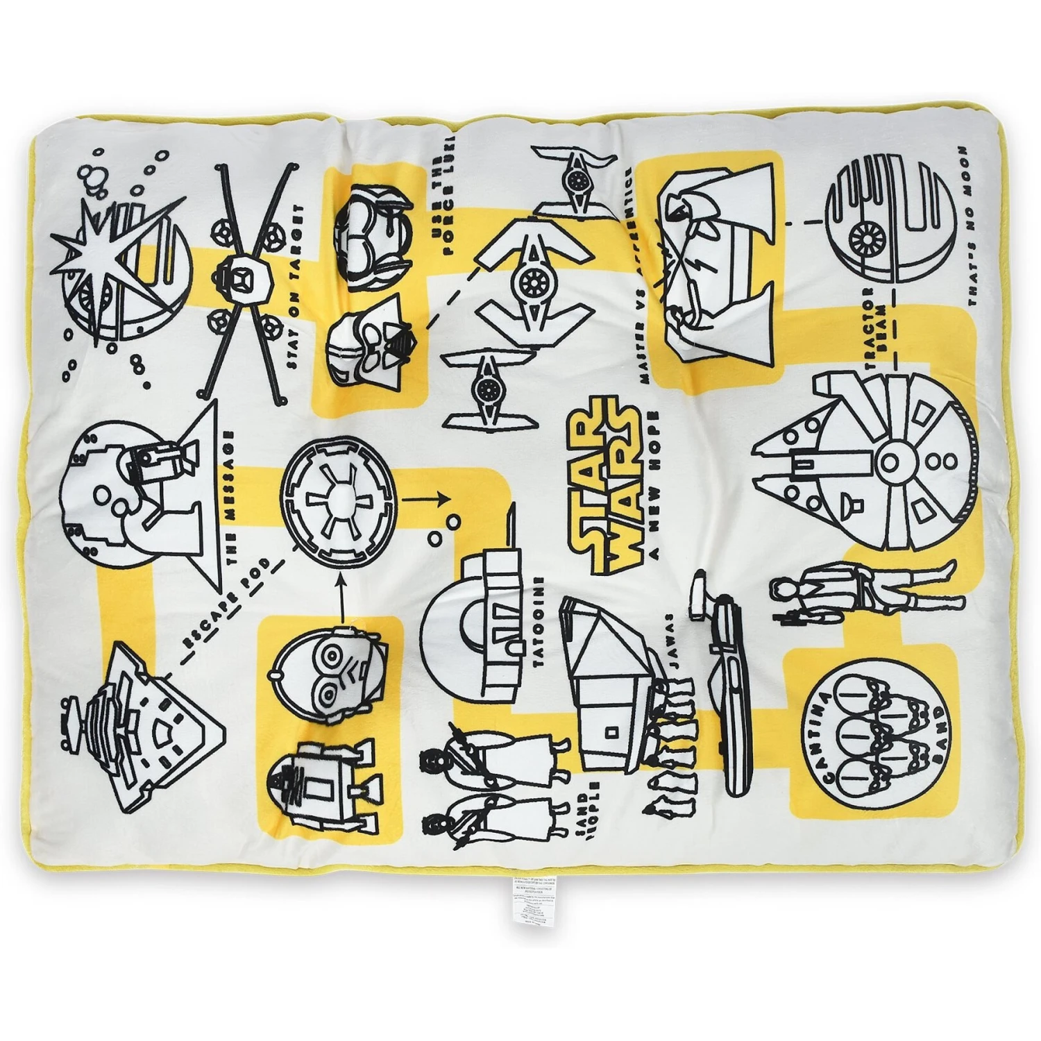 Fetch For Pets Star Wars Pictogram Napper Dog Bed, White 5 Fetch For Pets Star Wars Pictogram Napper Dog Bed, White - Image 3