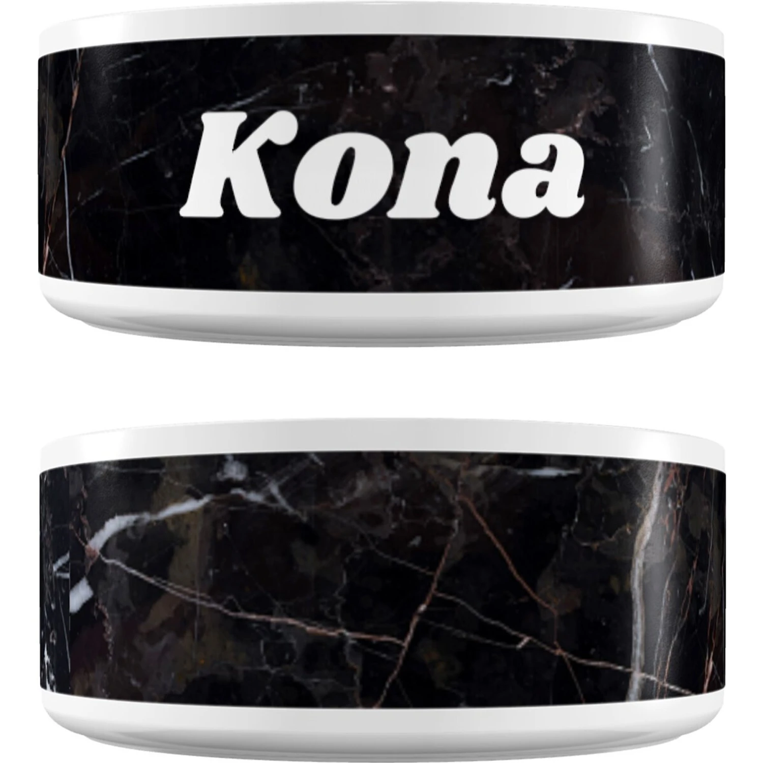 Frisco Personalized Black Marble Dog Bowl 3 Frisco Personalized Black Marble Dog Bowl
