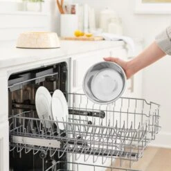 Disney Winnie The Pooh Non-Skid Stainless Steel With Melamine Stand Dog & Cat Bowl, Yellow -Blue Buffalos Shop 280632 PT6. AC SS1800 V1629987522